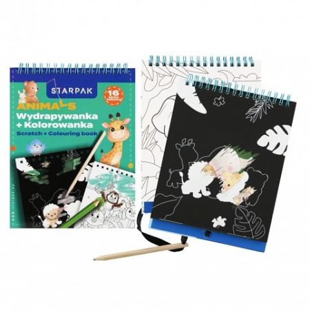 Starpak Kreativní sada Vyškrabávačka s omalovánkou Animals 552511