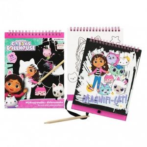 GÁBININ KOUZELNÝ DOMEK VYŠKRABÁVAČKA+Omalovánka GABBY S