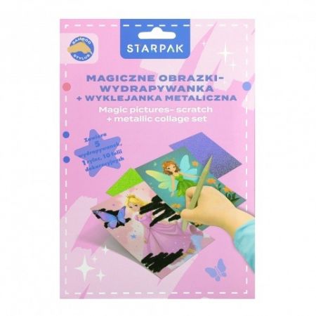 STARPAK Kreativní sada vyškrabávaček s metalickým vylepováním 549167<br />