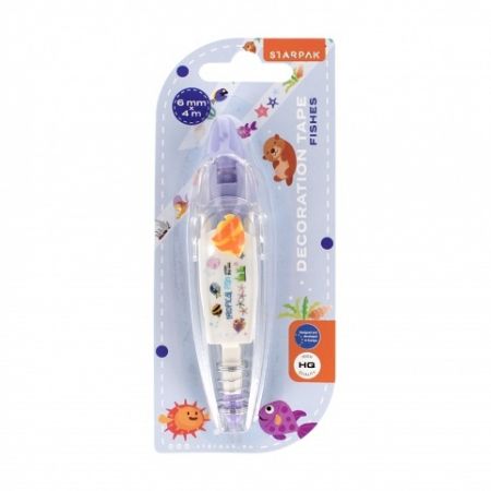 Starpak Dekorativní páska 6 mm x 4 m rybičky 529940