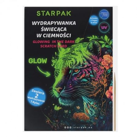 Starpak Kreativní sada Vyškrabávačka svítící ve tmě 563042