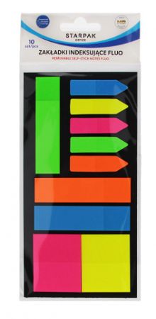 Samolepící záložky neon fluo STARPAK 561878