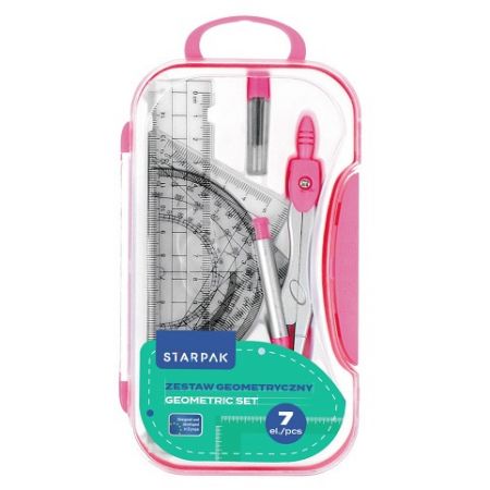 Starpak Geometrická sada nářadí 7 ks Růžová 559667