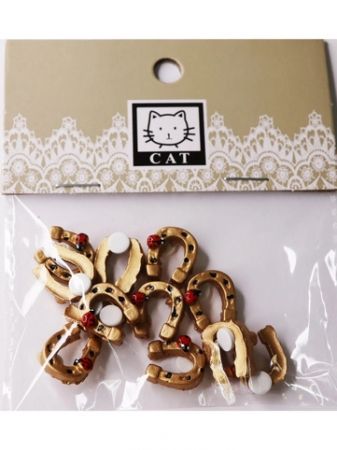 Samolepky polyresin., podkovy, 12ks/bal.