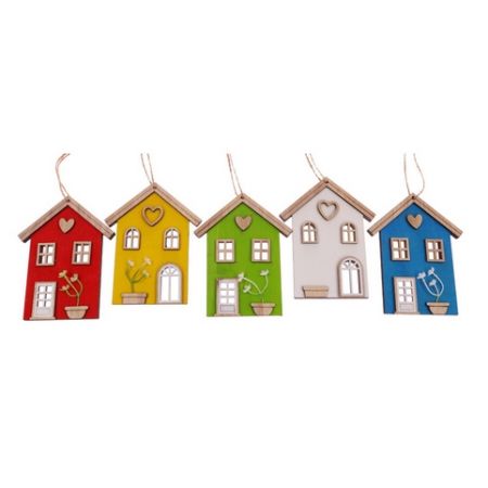 ZÁVĚS DOMEK 09x12cm*MIX BAREV