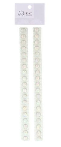  Nálepky Pruhy Mušličky s perličkami, duhové odlesky 