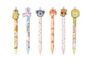 Kuličkové pero gumovací Cool Animal, 0,5, modré