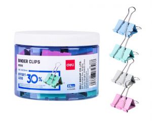 Binder clip   32mm, 24ks "BEZ NÁMAHY" DELI E8553S