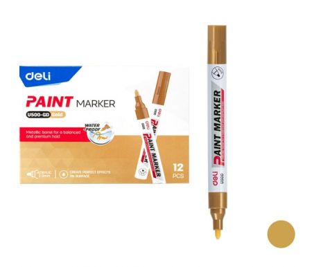 Popisovač lakový DELI EU500-GD zlatý