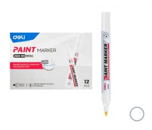 Popisovač lakový DELI EU500-WH bílý