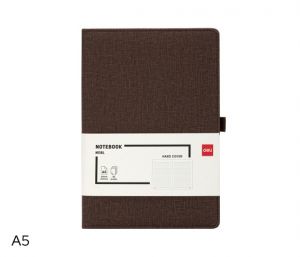 Zápisník A5 linka 96l DELI EN118L hnědý