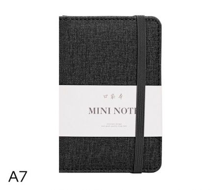 Zápisník A7 linka 96l DELI 22235 černý