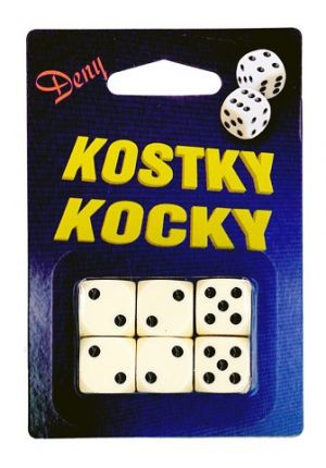 Hrací kostky v krabičce