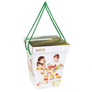 CUBIKA 13821 Stavebnice universal - dřevěná stavebnice 80 dílů