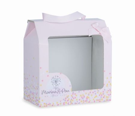 Marina &amp; Pau 202-AK Panenka - koupací miminko New Born holčička v košíčku - 21 cm