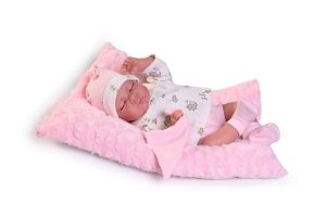 Antonio Juan 3348 LUNA - spící realistická panenka miminko s měkkým látkovým tělem - 42 cm