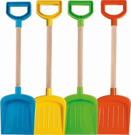 Androni Lopata s dřevěnou násadou a rukojetí - délka 53 cm, červená