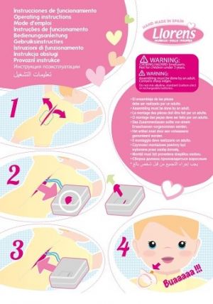 Llorens 38618 DIARA - realistická panenka se zvuky a měkkým látkovým tělem - 38 cm