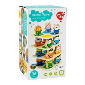Lucy &amp; Leo 284 Zvířecí věž – dřevěná herní sada