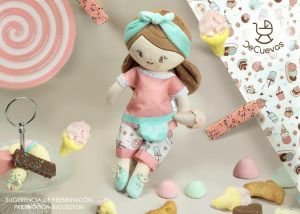 DeCuevas 20148 Plyšová panenka SWEET - 36 cm