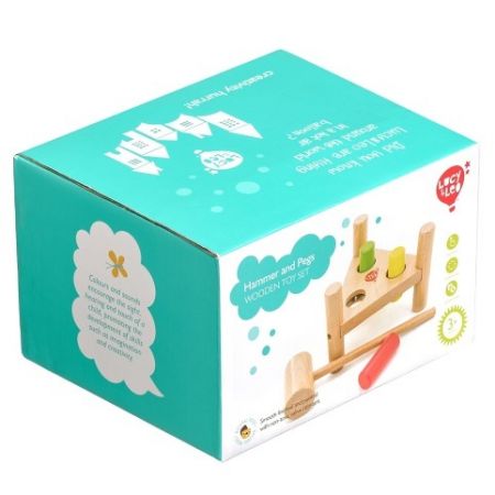 Lucy &amp; Leo 158 Trojúhelník - dřevěná zatloukačka 3 kolíky