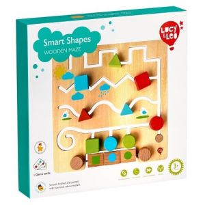 Lucy &amp; Leo 209 Geometrické tvary s předlohami - dřevěné bludiště