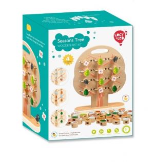 Lucy &amp; Leo 323 Strom - dřevěný šněrovací a provlékací set