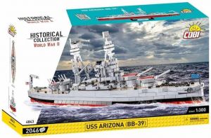 COBI 4843 II WW USS Arizona BB-39, 1:300, 2050 k