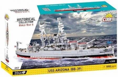 COBI 4843 II WW USS Arizona BB-39, 1:300, 2050 k