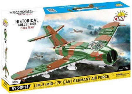 COBI 5825 Cold War MIG-17F (LIM-5) East Germany Air Force, 1:32, 588 k, 1 f