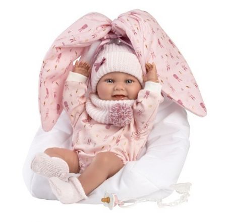 Llorens 73902 NEW BORN HOLČIČKA - realistická panenka miminko s celovinylovým tělem - 40 c