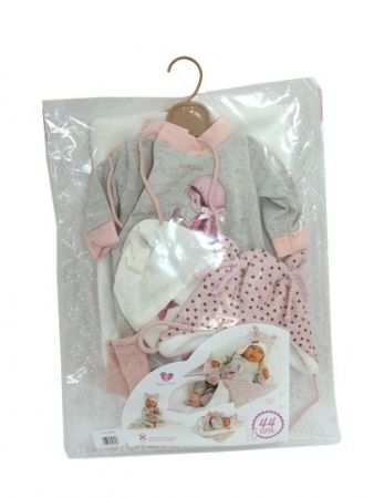 Llorens M844-60 obleček pro panenku miminko NEW BORN velikosti 43-44 cm