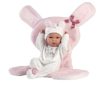 Llorens 63598 NEW BORN HOLČIČKA - realistická panenka miminko s celovinylovým tělem - 35 c