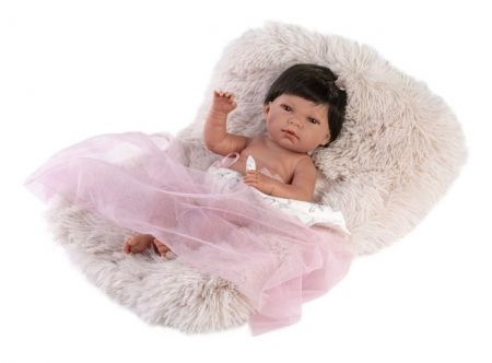 Llorens 73804 NEW BORN HOLČIČKA - realistická panenka miminko s celovinylovým tělem - 40 c