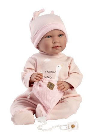 Llorens 74108 NEW BORN - realistická panenka miminko se zvuky a měkkým látkovým tělem - 42