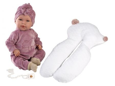 Llorens 74118 NEW BORN - realistická panenka miminko se zvuky a měkkým látkovým tělem - 42