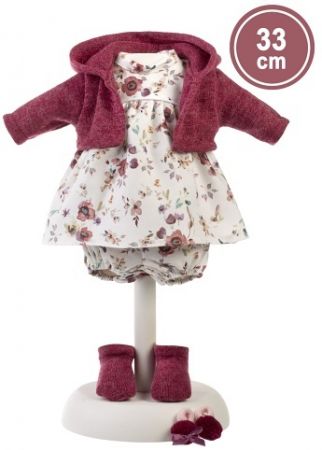 Llorens 331V VERA - realistická panenka se zvuky a měkkým látkovým tělem - 33 cm