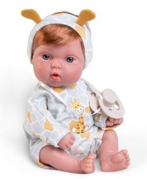Antonio Juan 85317-4 Picolín žirafa - realistická panenka miminko s celovinylovým tělem - 