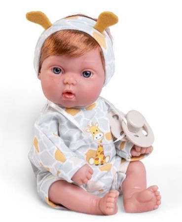 Antonio Juan 85317-4 Picolín žirafa - realistická panenka miminko s celovinylovým tělem - 