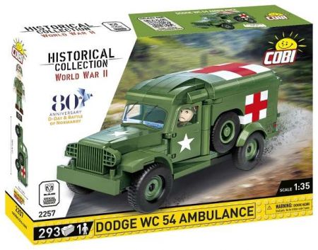 COBI 2257 II WW Dodge WC 54 sanitka D-DAY, 1:35, 293 k, 1 f