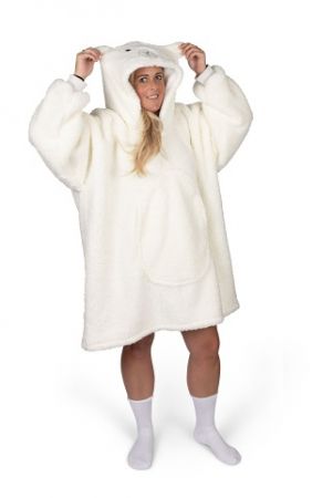 Cozy Noxxiez CH363 Ovečka - hřejivá televizní mikinová deka s kapucí pro teenagery a dospě