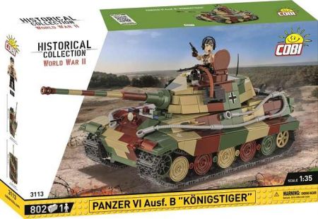 COBI 3113 II WW Panzer VI Ausf. B Königstiger, 1:35, 802 k, 1 f
