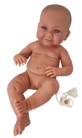 Llorens 738AA NEW BORN HOLČIČKA - realistická panenka miminko s celovinylovým tělem - 40 c