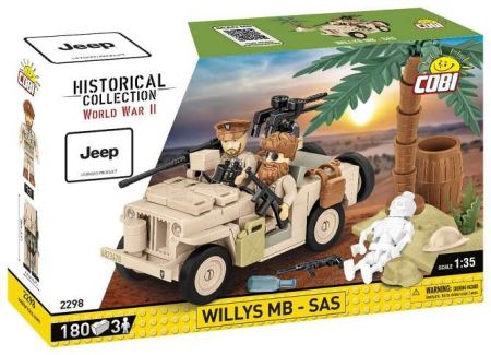 COBI 2298 II WW Willys MB D-DAY, 1:35, 180 k, 3 f