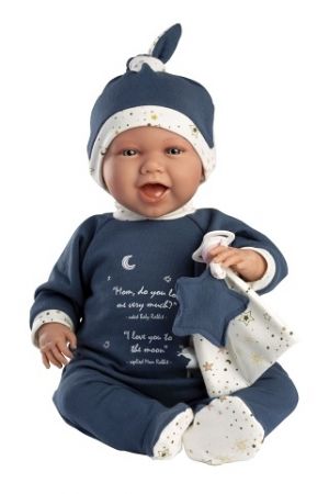 Llorens M741-12 obleček pro panenku miminko NEW BORN velikosti 40–42 cm s doplňky