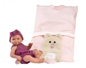 Llorens 73812 NEW BORN HOLČIČKA - realistická panenka miminko s celovinylovým tělem - 40 c