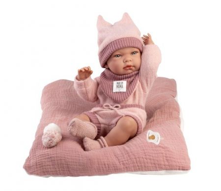 Llorens 73818 NEW BORN HOLČIČKA - realistická panenka miminko s celovinylovým tělem - 40 c