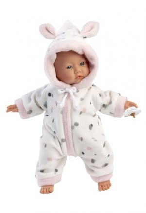 Llorens 63313 LITTLE BABY - realistická panenka miminko s měkkým látkovým tělem - 32 cm