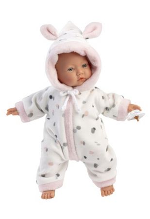 Llorens 63313 LITTLE BABY - realistická panenka miminko s měkkým látkovým tělem - 32 cm
