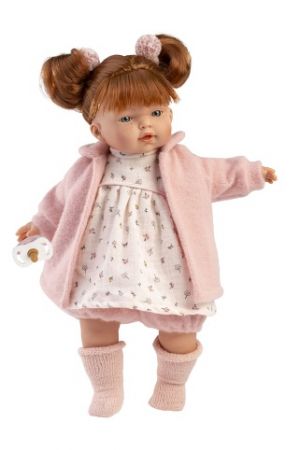 Llorens 33160 LEA - realistická panenka se zvuky a měkkým látkovým tělem - 33 cm